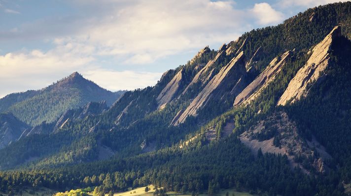 Boulder Colorado Flatirons in Fall