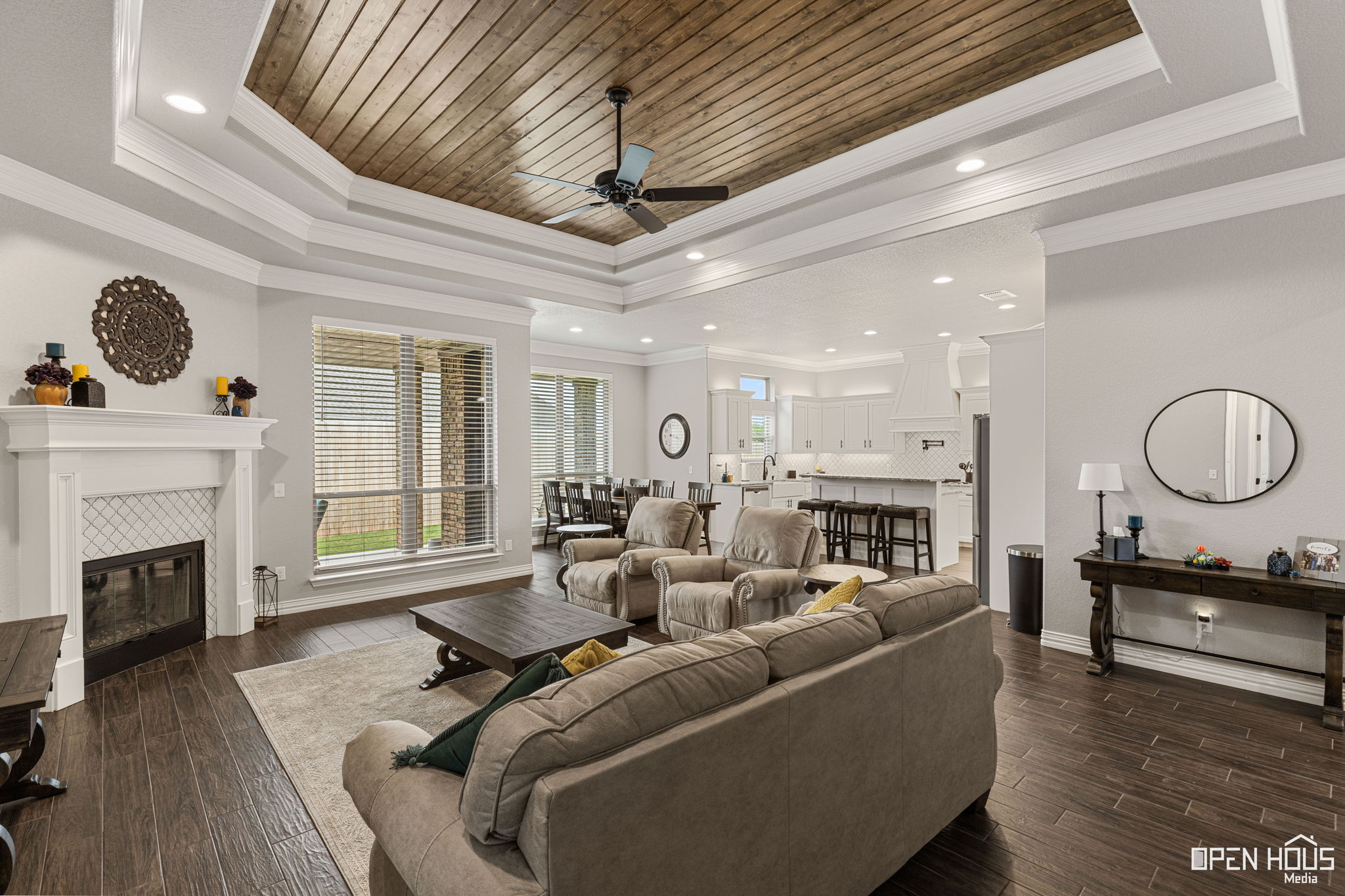 Well-staged living room