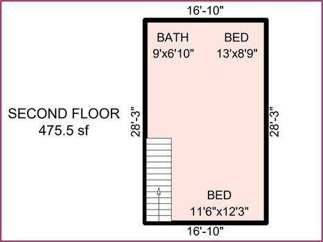 Floor Plan Level 2 – 223 Woodridge Drive, Belmont, NC