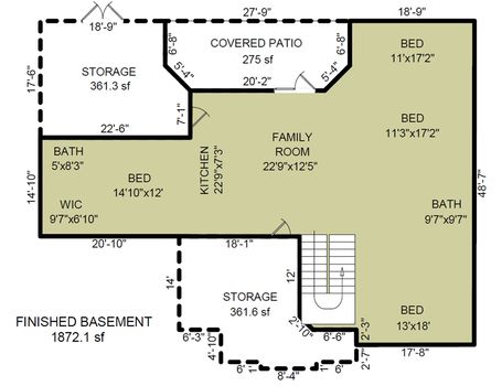 Floorplan Picture Basement Level &#8211; 1403 Greenway Drive, Shelby, NC