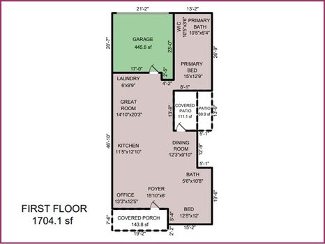 Floor Plan Level 1 &#8211; 1311 Assembly Street, Belmont, NC
