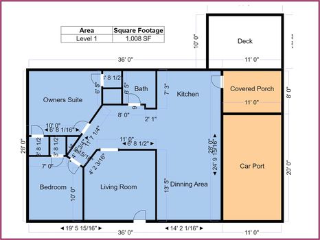Floor Plan Level 1 &#8211; 306 Belton Avenue, Mount Holly, NC