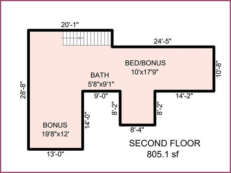 Floor Plan Level 2 – 1540 Eden Glen Drive, Dallas, NC