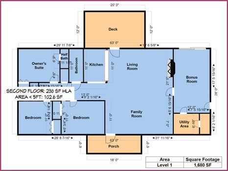 Floor Plan Level 1 – 4312 Knightwood Drive, Gastonia, NC