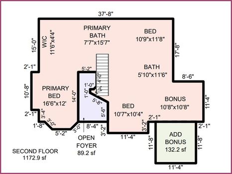 Floor Plan Level 2 &#8211; 2040 Jefferson Avenue, Gastonia, NC