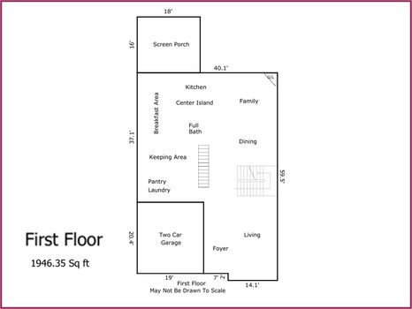 Floor Plan Level 1 &#8211; 321 Zander Woods Court, Mount Holly, NC