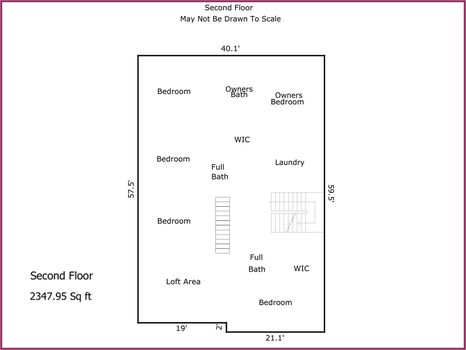 Floor Plan Level 2 &#8211; 321 Zander Woods Court, Mount Holly, NC