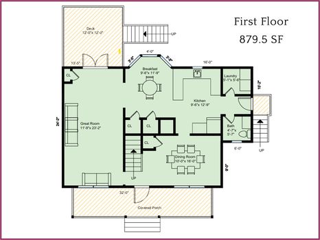 Floor Plan Level 1 – 302 Carmel Hills Drive, Gastonia, NC