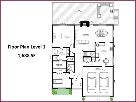 Floor Plan Level 1 - 5171 Summerell Avenue, Gastonia, NC