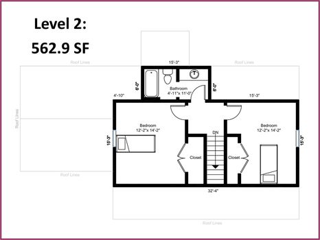Floor Plan Level 2 - 1315 South Point Road, Belmont, NC