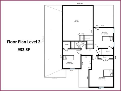 Floor Plan Level 2 - 5171 Summerell Avenue, Gastonia, NC