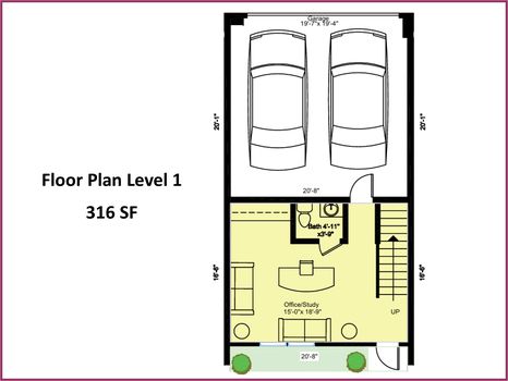 Floor Plan Level 1 - 219 N Irwin Avenue, Charlotte, NC