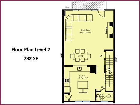 Floor Plan Level 2 - 219 N Irwin Avenue, Charlotte, NC