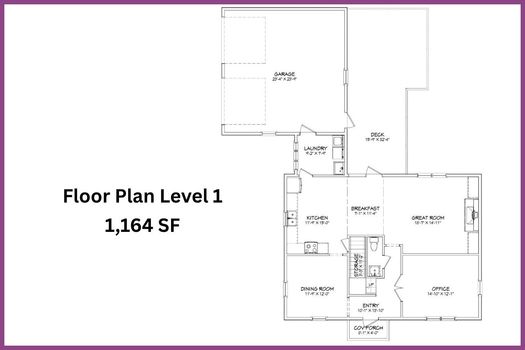 41 - Floor Plan Level 1 - 113 Windsong Court, Gastonia, NC
