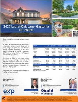 Finance Flyer - 3427 Laurel Oak Lane, Gastonia, NC