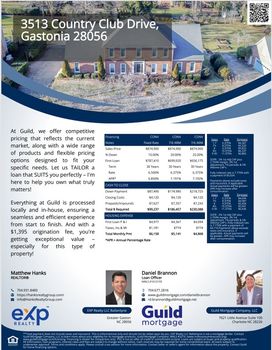 Finance Flyer - 3513 Country Club Drive, Gastonia, NC