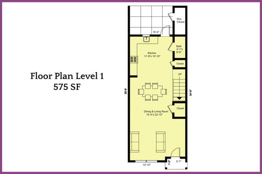 026 - Floor Plan Level 1 - 530 Dorman Street, Belmont, NC