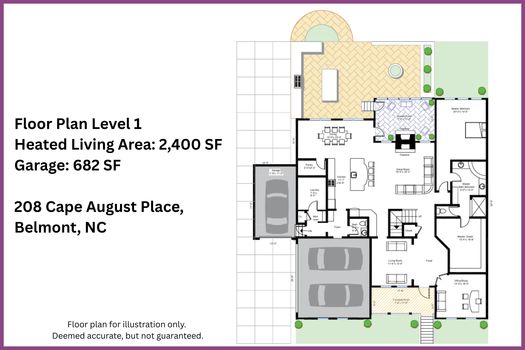 46 - Floor Plan Level 1 - 208 Cape August Place, Belmont, NC