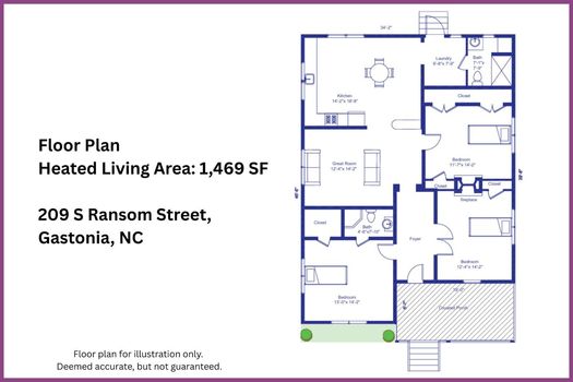 Floor Plan - 209 S Ransom Street, Gastonia, NC