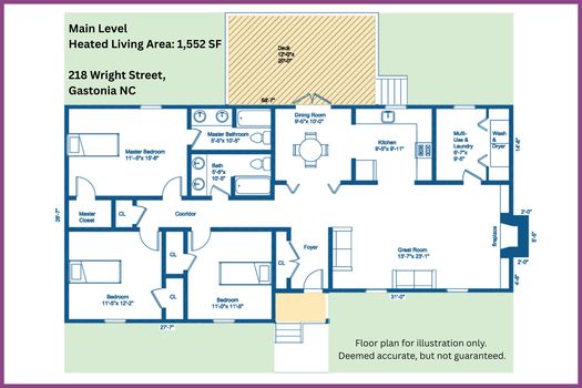Floor Plan - 218 Wright Street, Gastonia NC