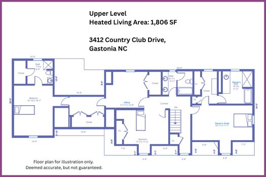 Floor Plan Level 2 - 3412 Country Club Drive, Gastonia, NC