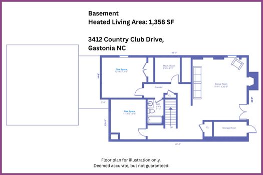 Floor Plan Level 3 - 3412 Country Club Drive, Gastonia, NC