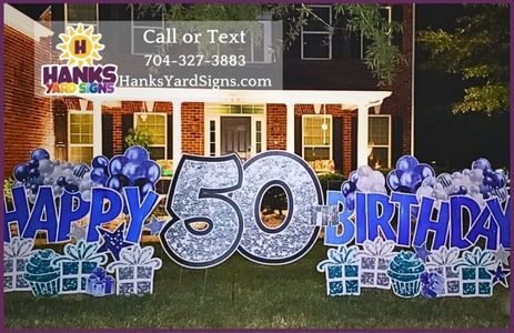2442 Bethesda Oaks 50th Birthday signage
