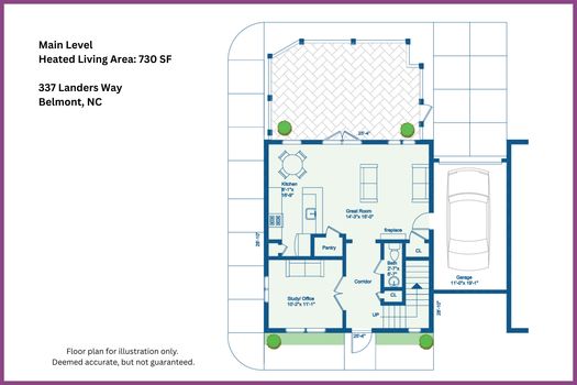 029 - Floor Plan Level 1 - 337 Landers Way, Belmont, NC