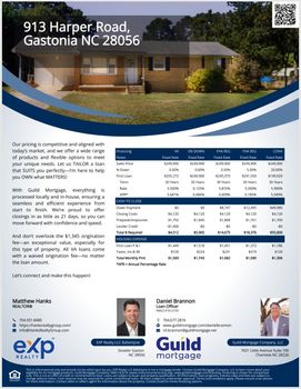 Finance Flyer - 913 Harper Road, Gastonia, NC