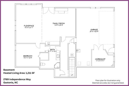 Floor Plan Basement - 2769 Independence Way, Gastonia, NC