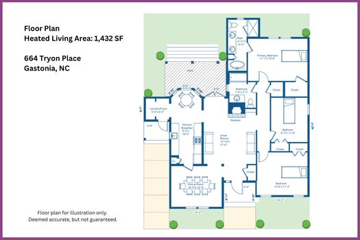 Floor Plan - 1084 Plantation Trail, Gastonia, NC