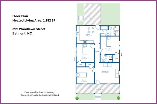 Floor Plan Level 1 - 1084 Plantation Trail, Gastonia, NC