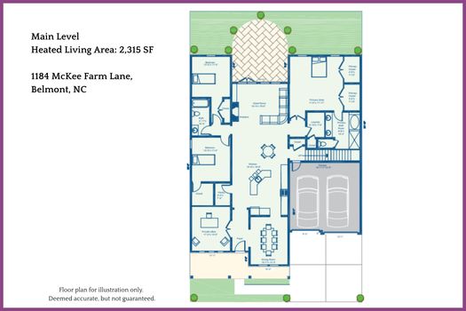 Floor Plan Level 1 - 1184 McKee Farm Lane, Belmont, NC