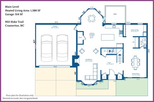 037 - 035 - Floor Plan Level 1 - 902 Hoke Trail, Cramerton, NC