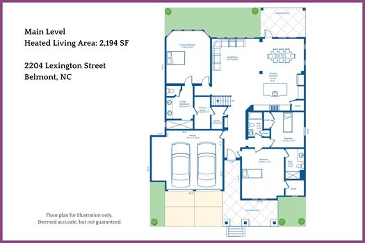 Floor Plan Level 1 - 2204 Lexington Street, Belmont, NC