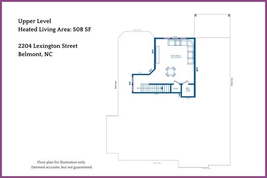 Floor Plan Level 2 - 2204 Lexington Street, Belmont, NC