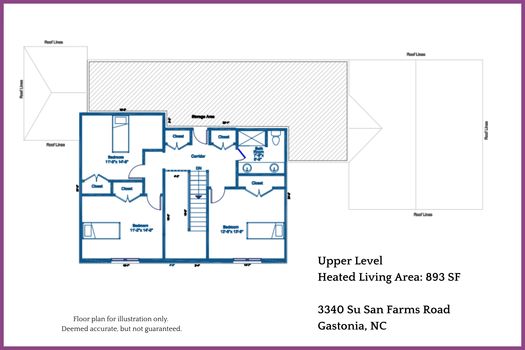 Floor Plan Level 2 - 3340 Su San Farms Road, Gastonia, NC