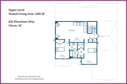 Floor Plan Level 2 - 622 Plowshare Way, Clover, SC