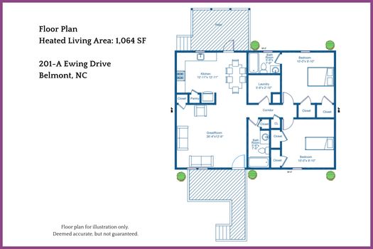 Floor Plan - 201-A Ewing Drive, Belmont, NC