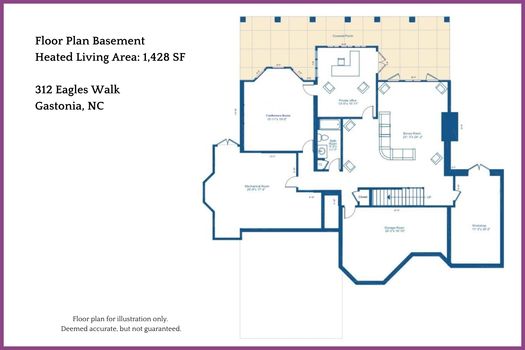 Floor Plan Basement - 312 Eagles Walk, Gastonia, NC
