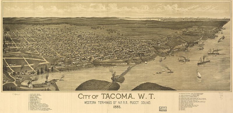 A Port of Tacoma map from 1885.