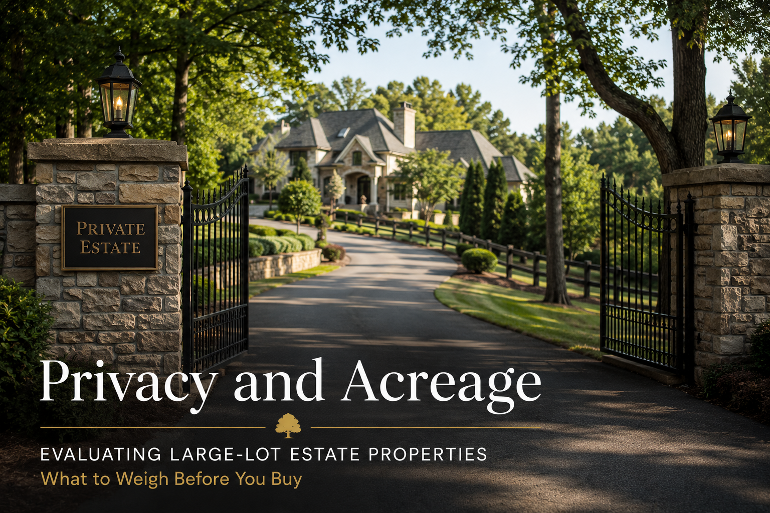Large-Lot Estate Homes: What to Weigh | Marna Friedman