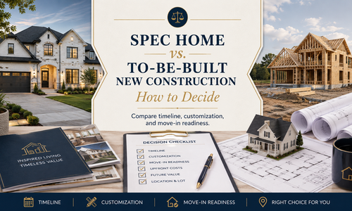 Spec Home vs. To-Be-Built New Construction: How to Decide