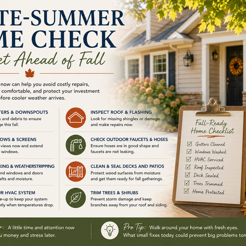 A Late-Summer Home Check to Get Ahead of Fall