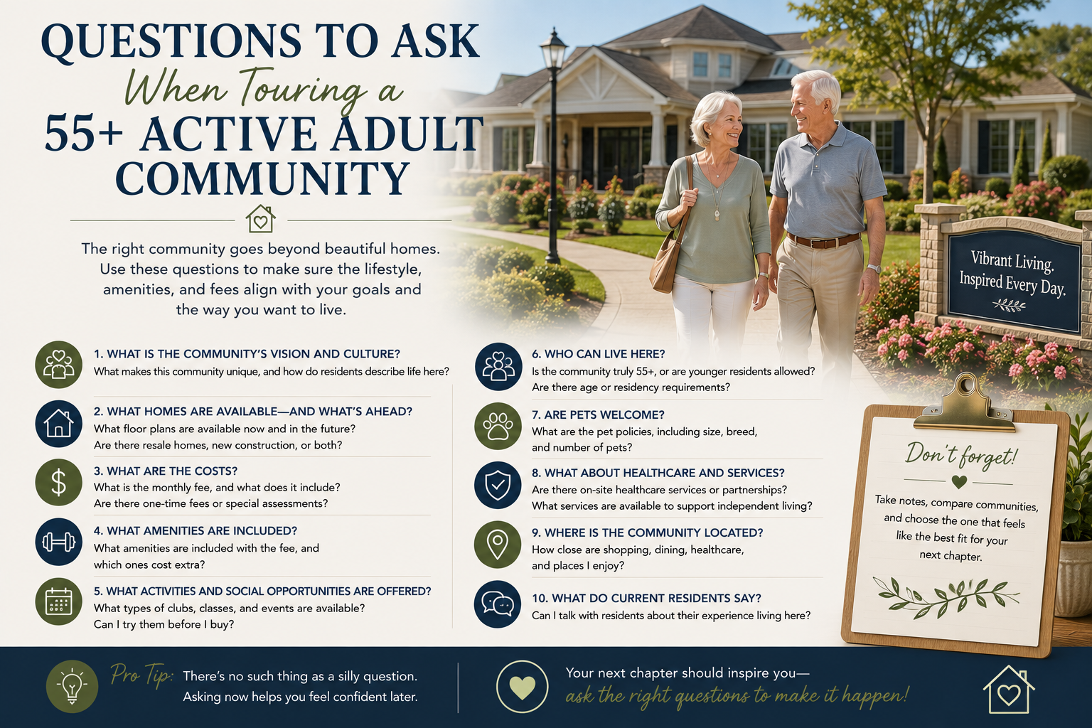 Questions to Ask Touring a 55+ Community | Marna Friedman