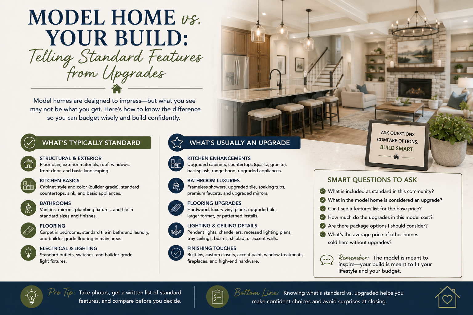 Model Home Upgrades vs Standard Features | Marna Friedman