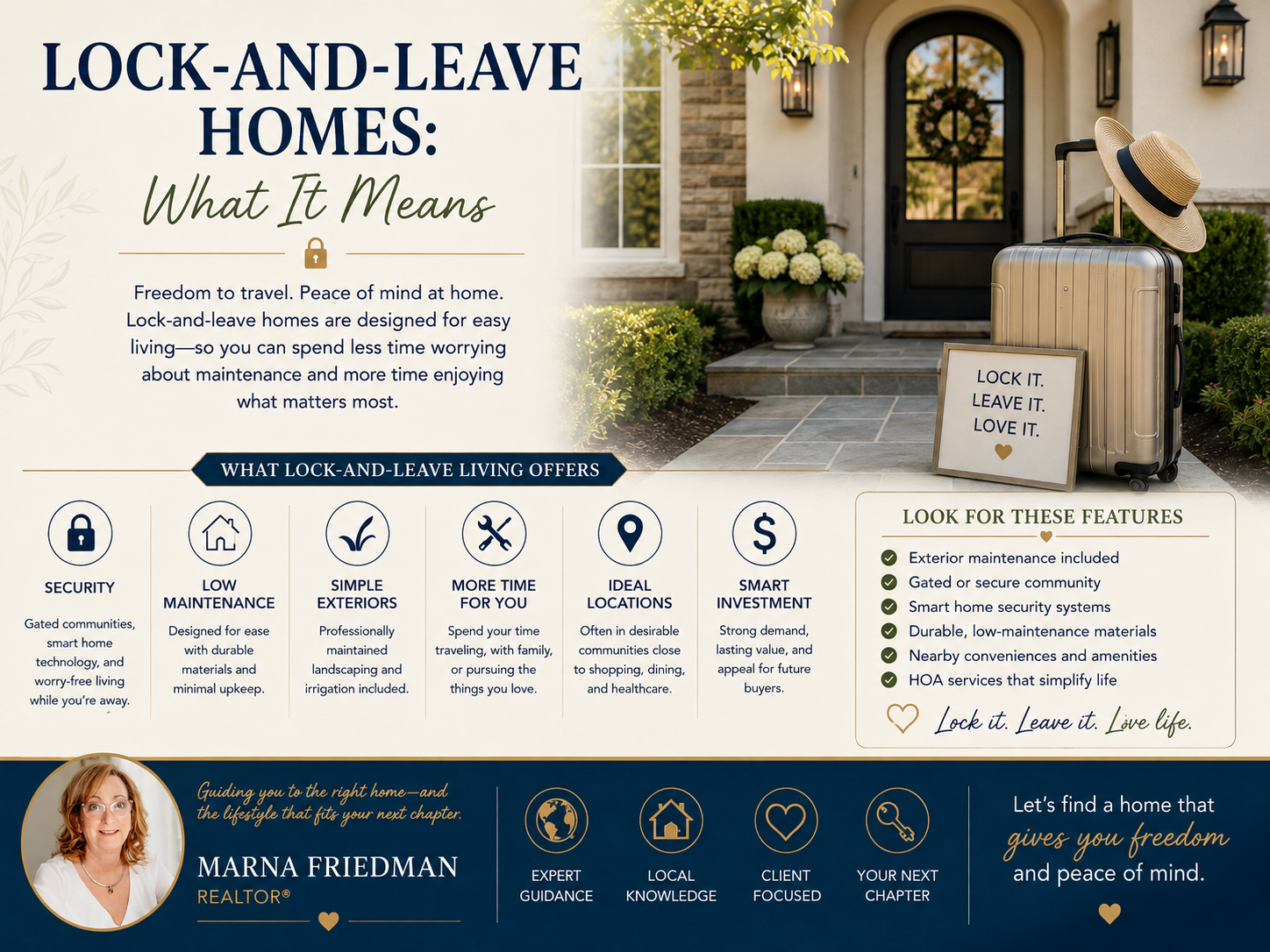 Lock-and-Leave Homes: What It Means | Marna Friedman