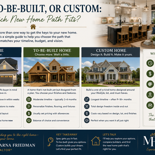 Spec, To-Be-Built, or Custom: Which New Home Path Fits?