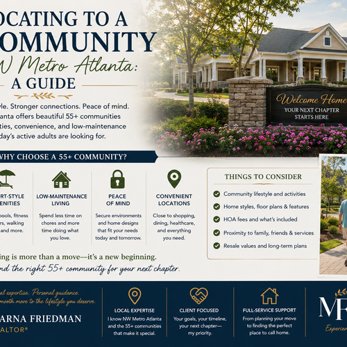 Relocating to a 55+ Community in NW Metro Atlanta: A Guide
