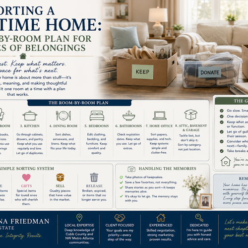 Sorting a Longtime Home: A Room-by-Room Plan for Decades of Belongings